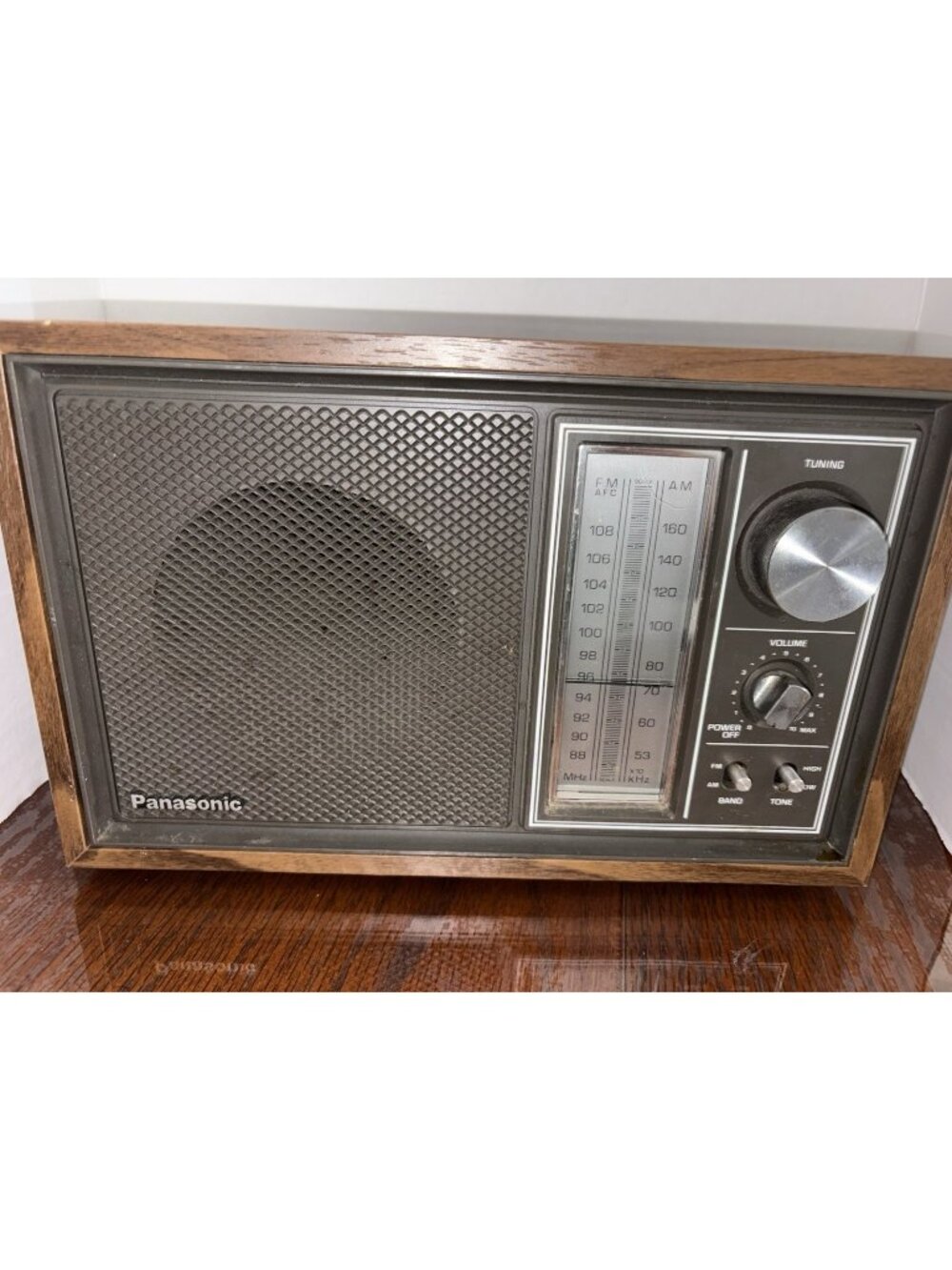 Vintage Panasonic RE-6289 AM/FM Tabletop Radio Woodgrain Japan Tested Working